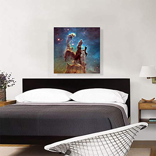 ARTCANVAS Hubble Telescope Pillars of Creation Eagle Nebula M16 Canvas Art Print Stretched Framed Painting Picture Poster Giclee Wall Decor - 26" x 26" (1.50" Deep) - size: 26"L x 26"W, style: 1.50" Deep Canvas