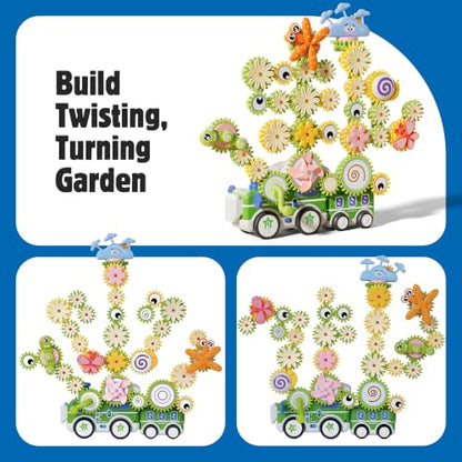4 in 1 STEM Gear Toys for Kids Ages 3+, Educational Building Blocks, 71Pcs - size: 71 PCS