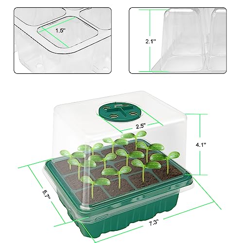 Idealife Seed Starter Tray,Plant Propagation Station with Grow Light,2 Pcs