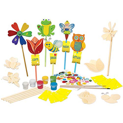 Works of Ahhh... Garden Decor Wood Paint Kit - Wood Craft Kit, Educational, Fun - Ages 4+ - style: Garden Décor