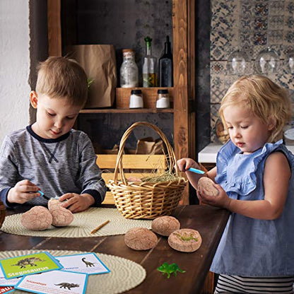 Dig Up Dinosaur Fossil Eggs, Easter Digging Toy for Kids 3-5 6-12
