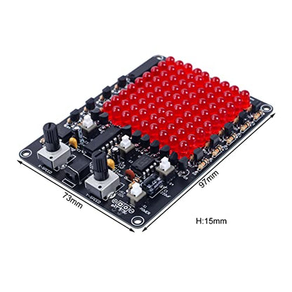 ICSTATION LED Chasing Soldering Project, LED Soldering Learning Kit with Knob Control 81 LEDs Soldering Practice Board for College STEM Electronics Education