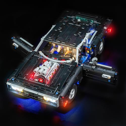 LocoLee Light kit Compatible with Lego Fast and Furious Dodge Charger R/T Car 42231- NOT Actual Model Only Lights, LED Lighting Accessories for LEGO Technic Display Collectors (Standard Version)