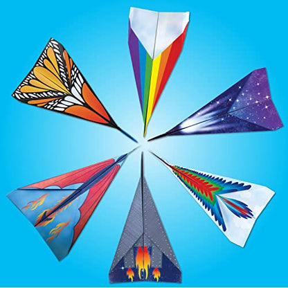 Creativity for Kids Stunt Squadron Fold & Launch Paper Airplanes: Create 80 Paper Airplanes, STEM Science Kit for Kids, Airplane Craft Kit for Kids, Gifts and Toys for Boys (Ages 6+) - style: Large Kit - 80 Airplanes