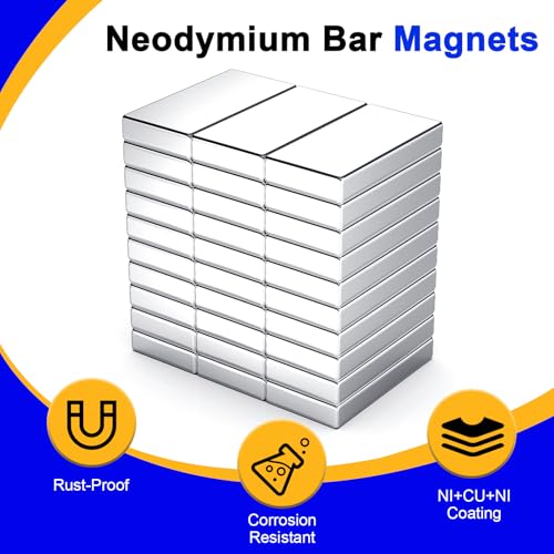Powerful Neodymium Bar Magnets, 30 Pack Heavy Duty Magnet, 20x10x3 mm - size: 20x10x3 mm, style: 30 Pack