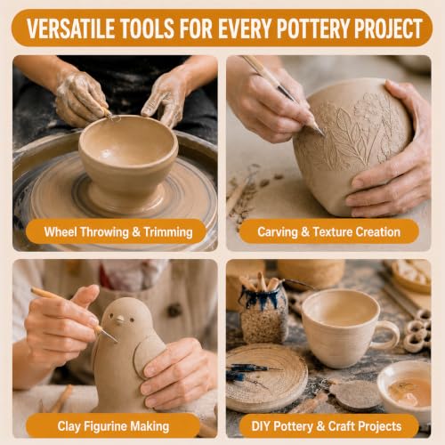 39PCS Pottery Tools Kit, Ceramic Tools, Clay Sculpting Tools (39Pcs) - color: 39Pcs