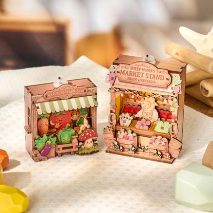 3D Puzzle Fridge Magnet,Decorative Refrigerator Magnet with LED Light - size: Sheep's Vegetable Stand