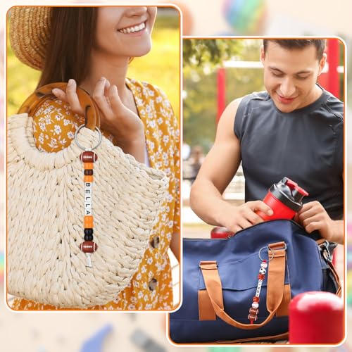 Landical 564 Pcs Sport Keychain Making Kit DIY Name Bead Key Chain Craft - color: Retro Color, style: Sports
