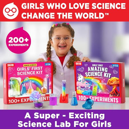 Doctor Jupiter Girls’ First Science Gift Set for Ages 4+, Birthday Gift - style: Girls' Amazing Science Gift Set: 4+