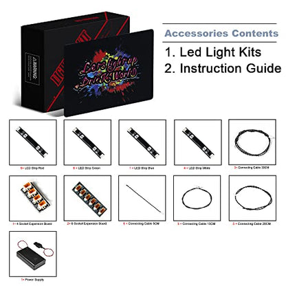 Light Compatible with Lego Peugeot 9X8 24H Le Mans Hybrid Hypercar - style: Classic Version Light