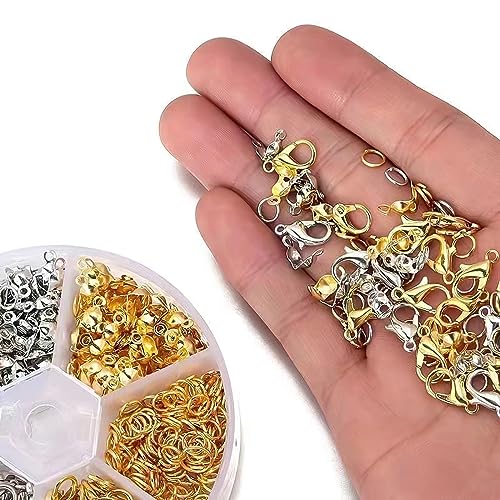 462 Pcs Lobster Claw Clasps with Jump Ring Opener and Tweezer