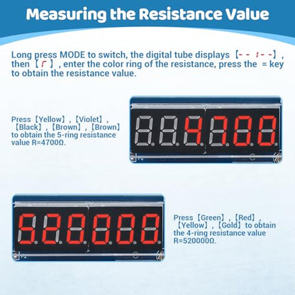 MiOYOOW LED Desk Lamp DIY Electronics Kit and Transparent 6 Digits DIY Calculator Kit, Practical DIY Soldering Practice Kit for Home School Education and Daily Use
