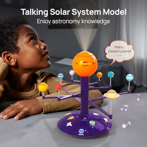 Science Can Solar System for Kids, Talking Astronomy Solar System Model Kit - color: Purple