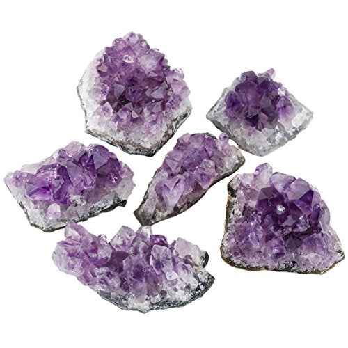 SUNYIK 0.5 LB Natural Raw Amethyst Crystal Cluster Geode Home Decor - size: 0.51 lb
