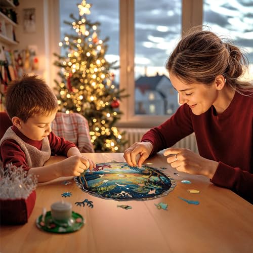 Jigfoxy Wooden Puzzle for Adults, Sunset Beach Wood Puzzles Adult - color: Sunset Beach, size: Medium