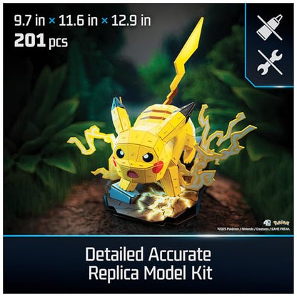 4D Build Pokémon Pikachu 3D Puzzle Model Kit, Desk Décor, Shelf Display - style: Newer Pikachu 201 pcs
