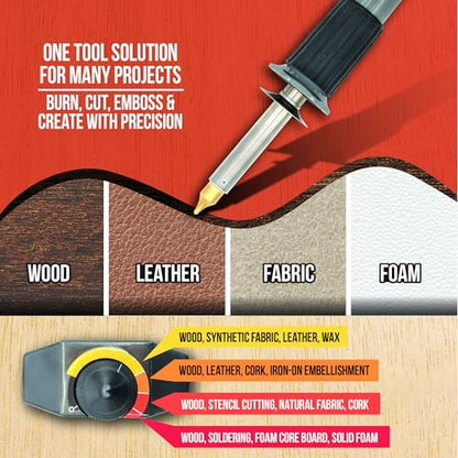 ArtSkills Wood Burning Tool Kit 16 Piece Adjustable Temp Wood Burning Pen