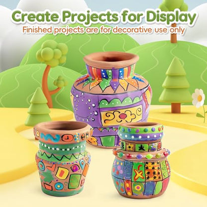 Skirfy Pottery Wheel for Kids, Pottery Kit with Air Dry Clay & USB Power - color: Brown