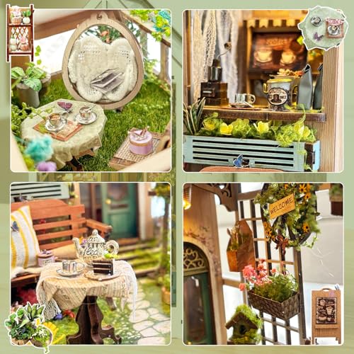 BELEEV Book Nook Kit for Adult and Teens,3D Wooden Puzzle (Sylvia Garden) - color: Sylvia Garden