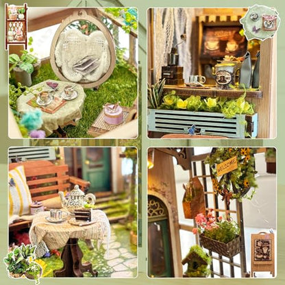 BELEEV Book Nook Kit for Adult and Teens,3D Wooden Puzzle (Sylvia Garden) - color: Sylvia Garden