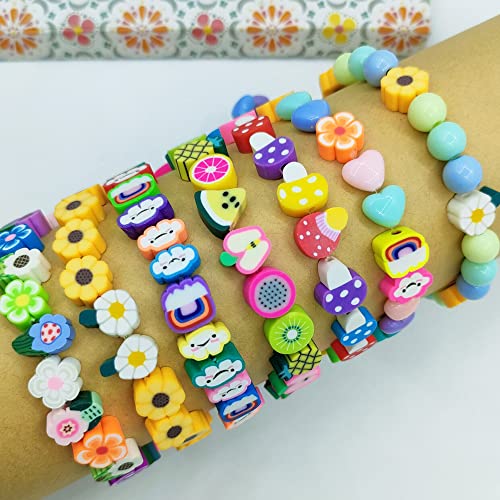 200pcs Flower Polymer Clay Beads - color: Flower