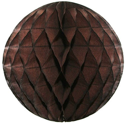 Brown Honeycomb Balls, Set of 3 (12 inch, 8 inch, 5 inch) - color: Brown