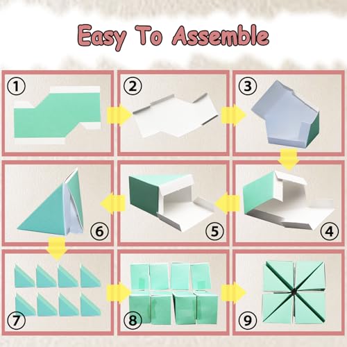 STEM Educational 3D Paper Folding Math Puzzles Set - Infinite Flip Cube - color: Multi-color