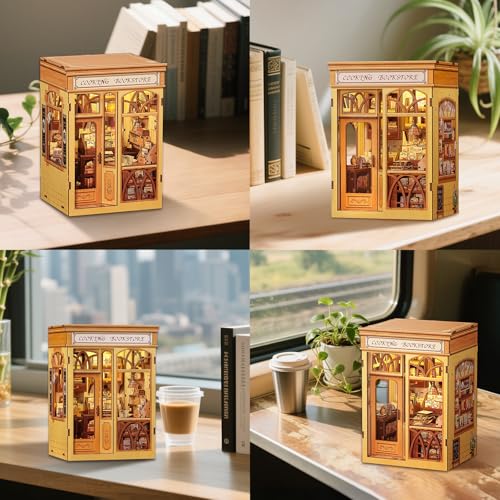Fsolis Book Nook Kit - DIY Miniature House Kit - color: Cooking Bookstore