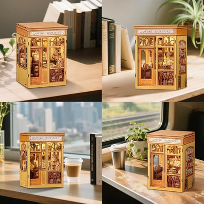 Fsolis Book Nook Kit - DIY Miniature House Kit - color: Cooking Bookstore