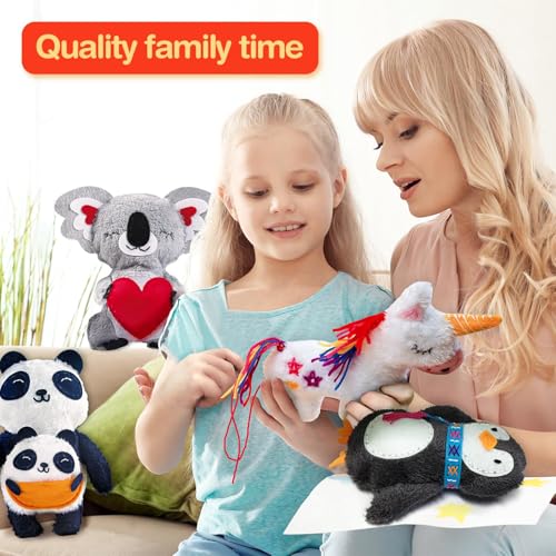Avenir My First Sewing Kit for Kids 6-8, Koala Stuffed Animal Craft Set - color: Koala with heart