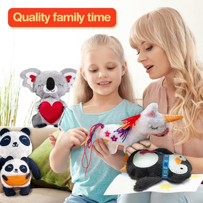 Avenir My First Sewing Kit for Kids 6-8, Koala Stuffed Animal Craft Set - color: Koala with heart