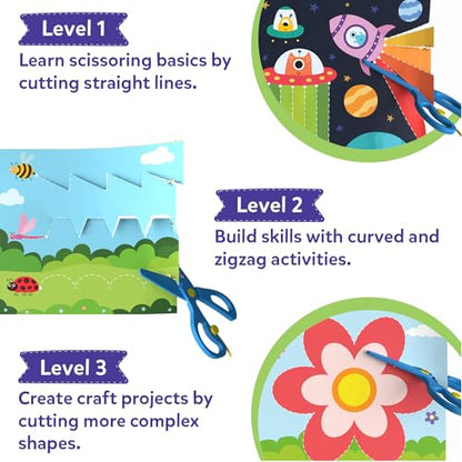 Skillmatics Snip Snip, Scissor Skills, Felt Craft Activity, Gift for Kids - style: 1. Multi-Theme