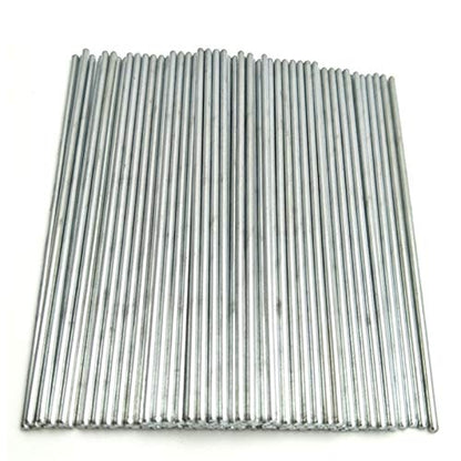 EUDAX 100Pcs Dia.2mm STEM Toys Shaft Round Rod Axles for DIY Toy RC Car Boat Helicopter Model Part (2mmx100mm) - style: 2mmx100mm