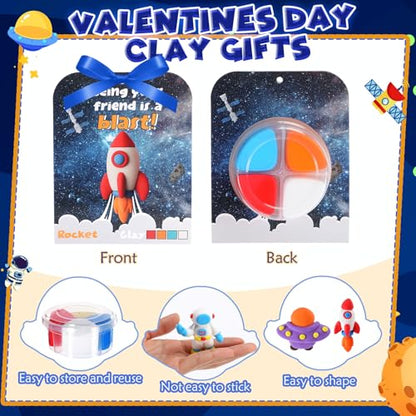 Capoda 18 Sets Outer Space Air Dry Clay Kit for Kids Space Craft Kit Gifts - style: Space
