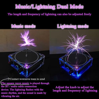Music Solid State Tesla Coil Artificial Lightning Arc Plasma Loudspeaker Experiment Science Desktop Toy Model