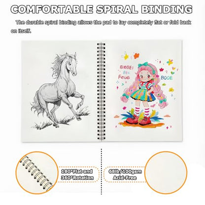 6" x 9" Sketch Pad for Kids, 3-Pack 50 Sheets Sketch Book Drawing Pad - size: 6" x 9"(Pack of 3)