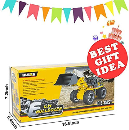 1:18 Sace Remote Control Construction Dump Truck Toy RC Bulldozer Rc Construction Vehicle Truck Boys (Bulldozer)