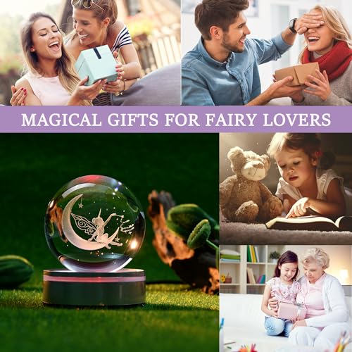 IFOLAINA Moon Fairy Crystal Ball Gifts for Girl Her Birthday Holidays - color: Fairy