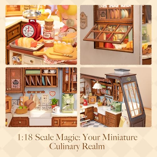 Rolife Baking Kitchen DIY Miniature House Kit with LED Lights - color: Baking Kitchen