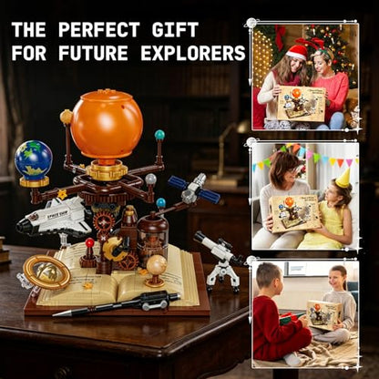 Spinning Solar System Building Block Set 672PCS Planetary Orbit Model