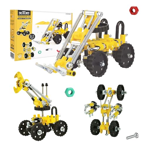 The Off Bits Build Your Own Excavator Toy, 150+ Pcs Vehicle Construction Toys, LoaderBit Educational Stem Building Toys, STEAM Gift for Kids, Engineering Kit for Kids 8 9 10 11 12 Years Old - style: LoaderBit
