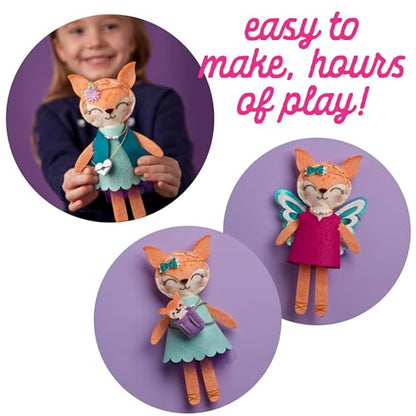 Craft-tastic – Make a Fox Friend Craft Kit – Learn to Make 1 Easy-to-Sew Stuffie with Clothes & Accessories - style: Make a Fox Friend Craft Kit