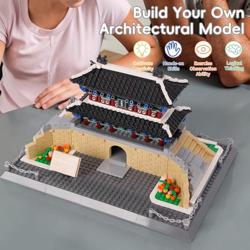 Oichy Namdaemun Model Building Kits, World Famous Architecture Building Blocks Set, Collection Namdaemun Toys Gifts Set for Adults and Kids(900 PCS) - color: Namdaemun