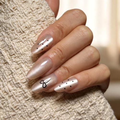 6 Packs (144 Pcs) | Reusable Press on Nails | cute nails | 6-Style Bundle | 12 Sizes | Each Style 24 Pcs | Gold Rhinestone & Glitter Accents - color: Gold Rhinestone & Glitter Accents