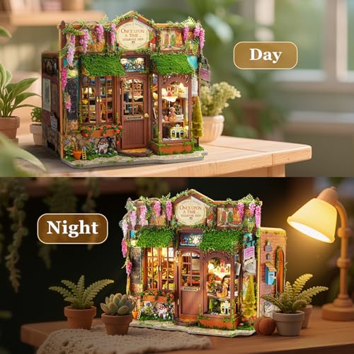 Miniature House Kit, Dollhouse Kit, Miniature Kit, DIY Mini House Building Kit for Adult Teen, Fairy Tale Wonderhouse Dollhouse Shop - color: Fairy Tale Wonderhouse