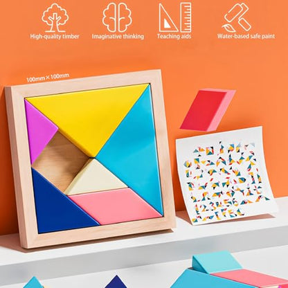 4 Pack Wooden Blocks Puzzles