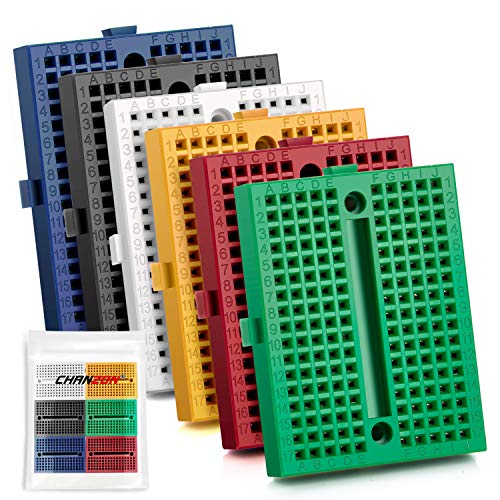 Chanzon 6 pcs Breadboard 170 Tie Points SYB-170 Solderless Prototype Kit - size: 3) 170pin 6pcs