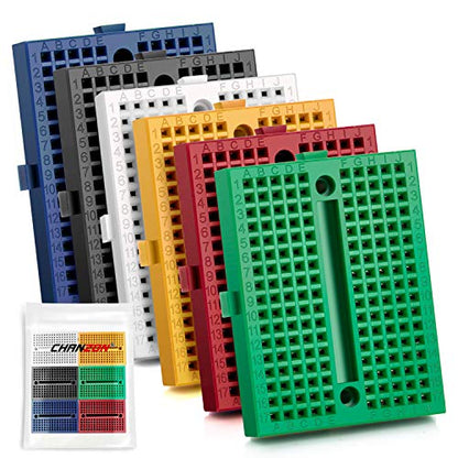 Chanzon 6 pcs Breadboard 170 Tie Points SYB-170 Solderless Prototype Kit - size: 3) 170pin 6pcs
