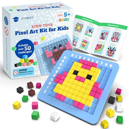 STEM Toys Pixel Art Kit for Kids - Arts and Crafts Gift for Boys & Girls 5+