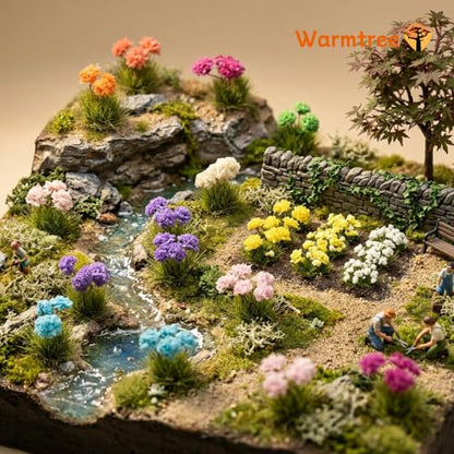Warmtree 63 Pcs Miniature Colorful Flower Cluster DIY Static Grass - color: Color C